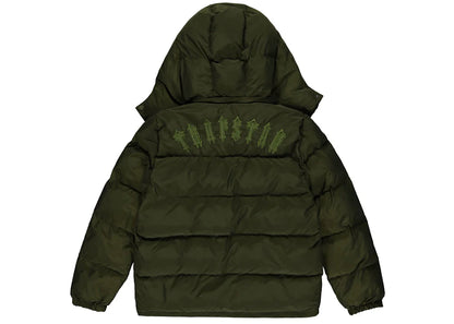 trapstar irongate detachable hooded puffer jacket olive