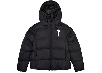 trapstar irongate hooded puffer jacket black