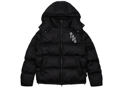 trapstar shooters hooded puffer black/reflective