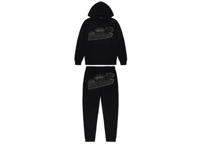 trapstar shooters hoodie tracksuit black monochrome edition