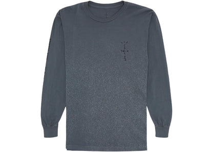 travis scott back bling l/s tee washed grey