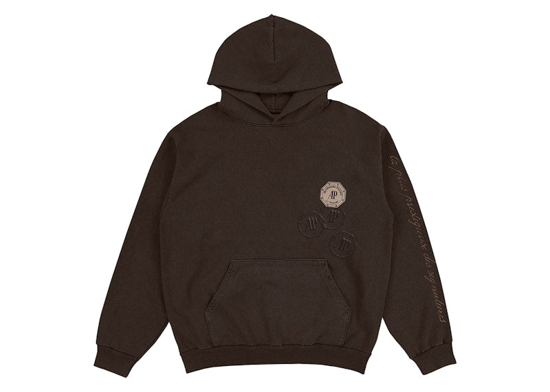 Travis Scott Cj X Audemars Piguet Emblem Hoodie Dark Brown