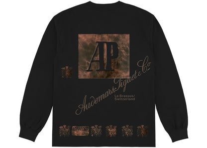 travis scott cj x audemars piguet le brassus long sleeve tee black