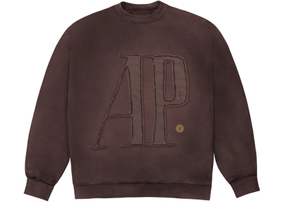 travis scott cj x audemars piguet logo crewneck brown