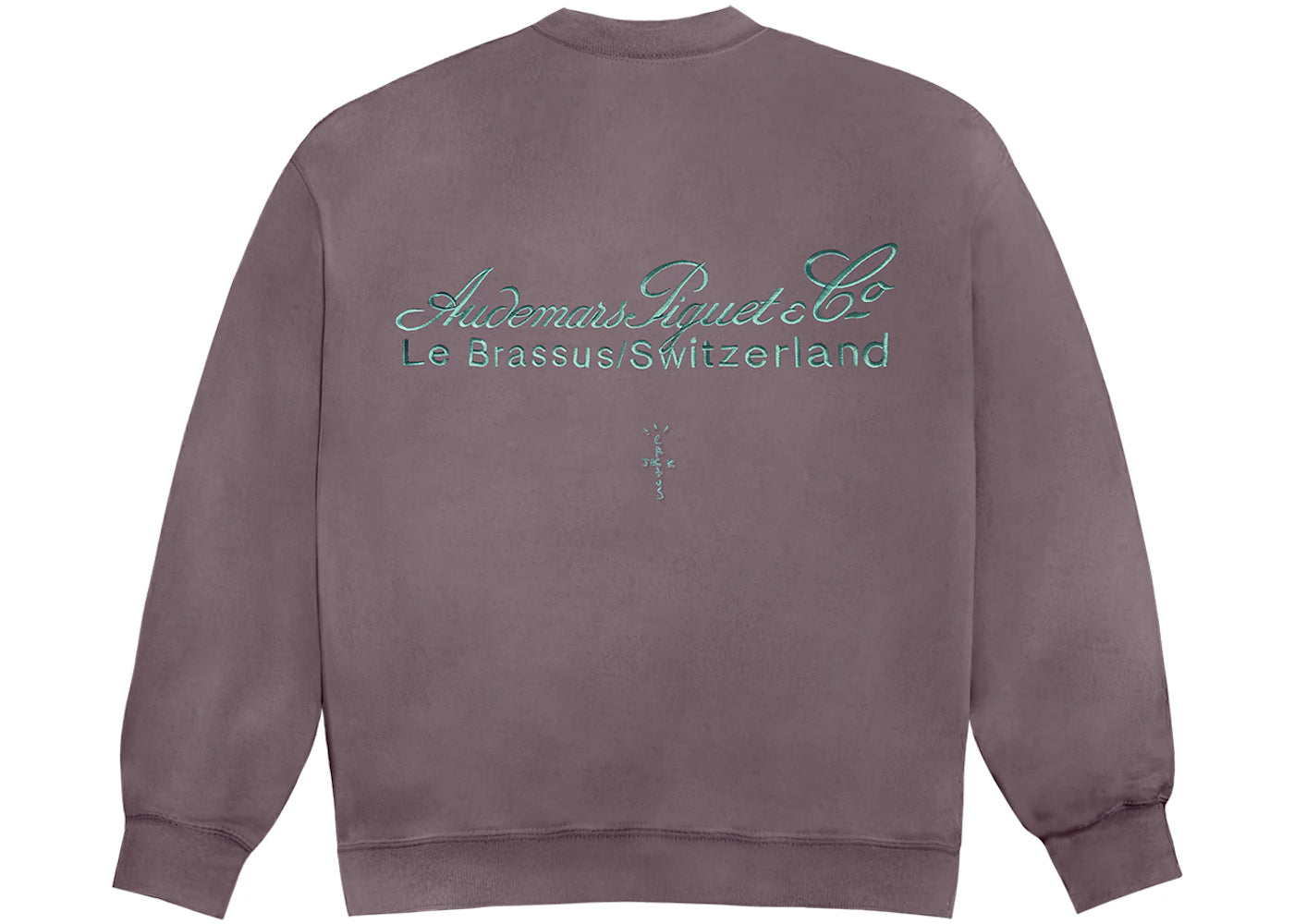 travis scott cj x audemars piguet logo ii crewneck purple