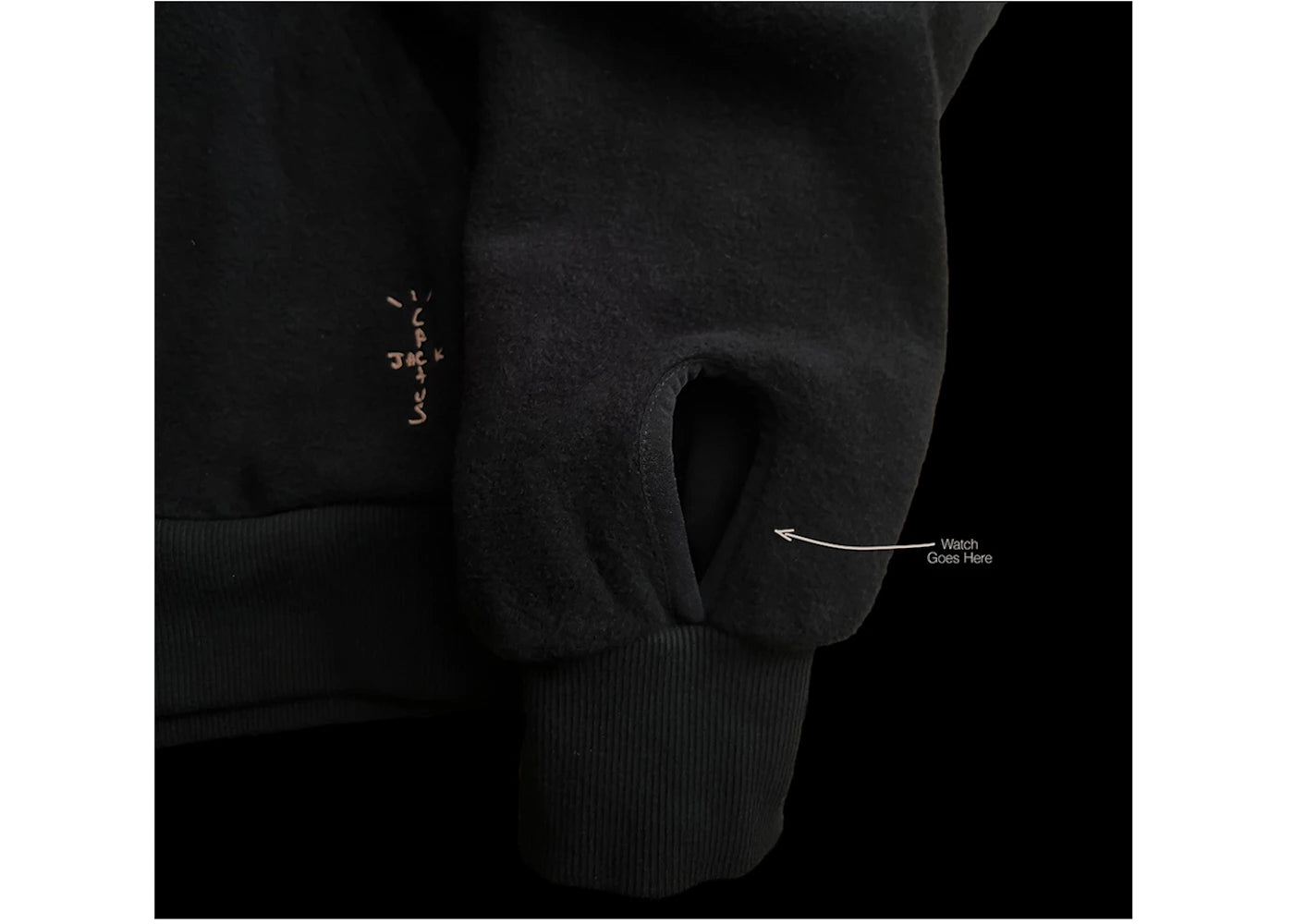 travis scott cj x audemars piguet split logo zip up hoodie black