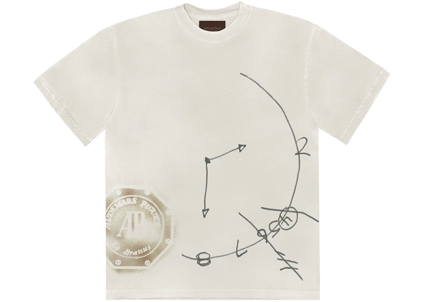 travis scott cj x audemars piguet time zones tee white