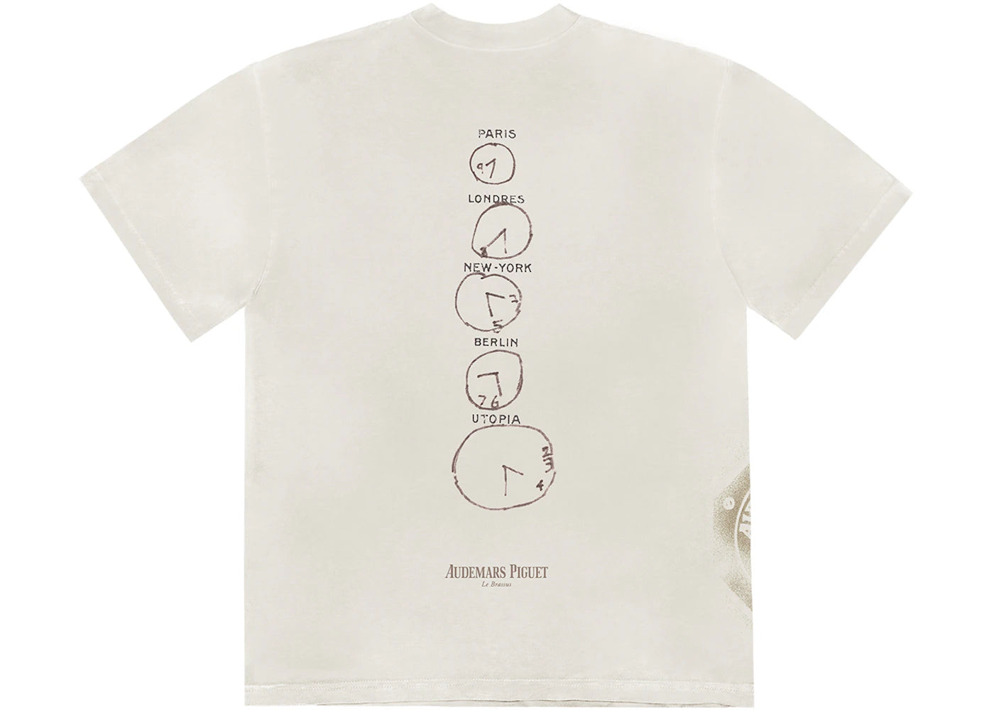 travis scott cj x audemars piguet time zones tee white