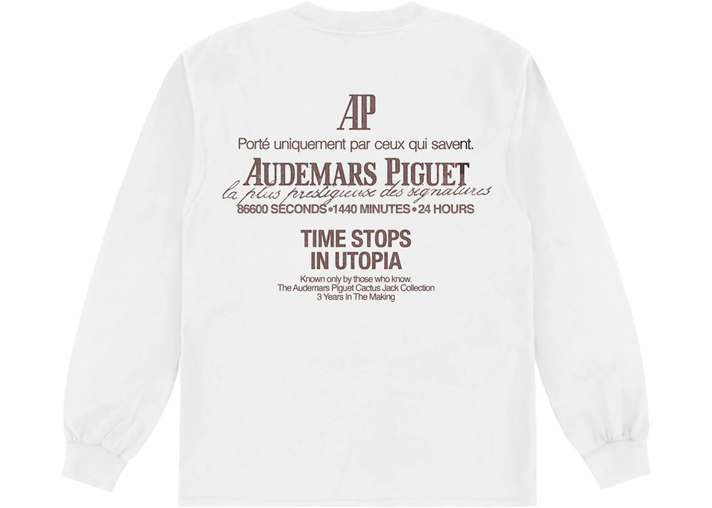travis scott cj x audemars piguet utopia tee white