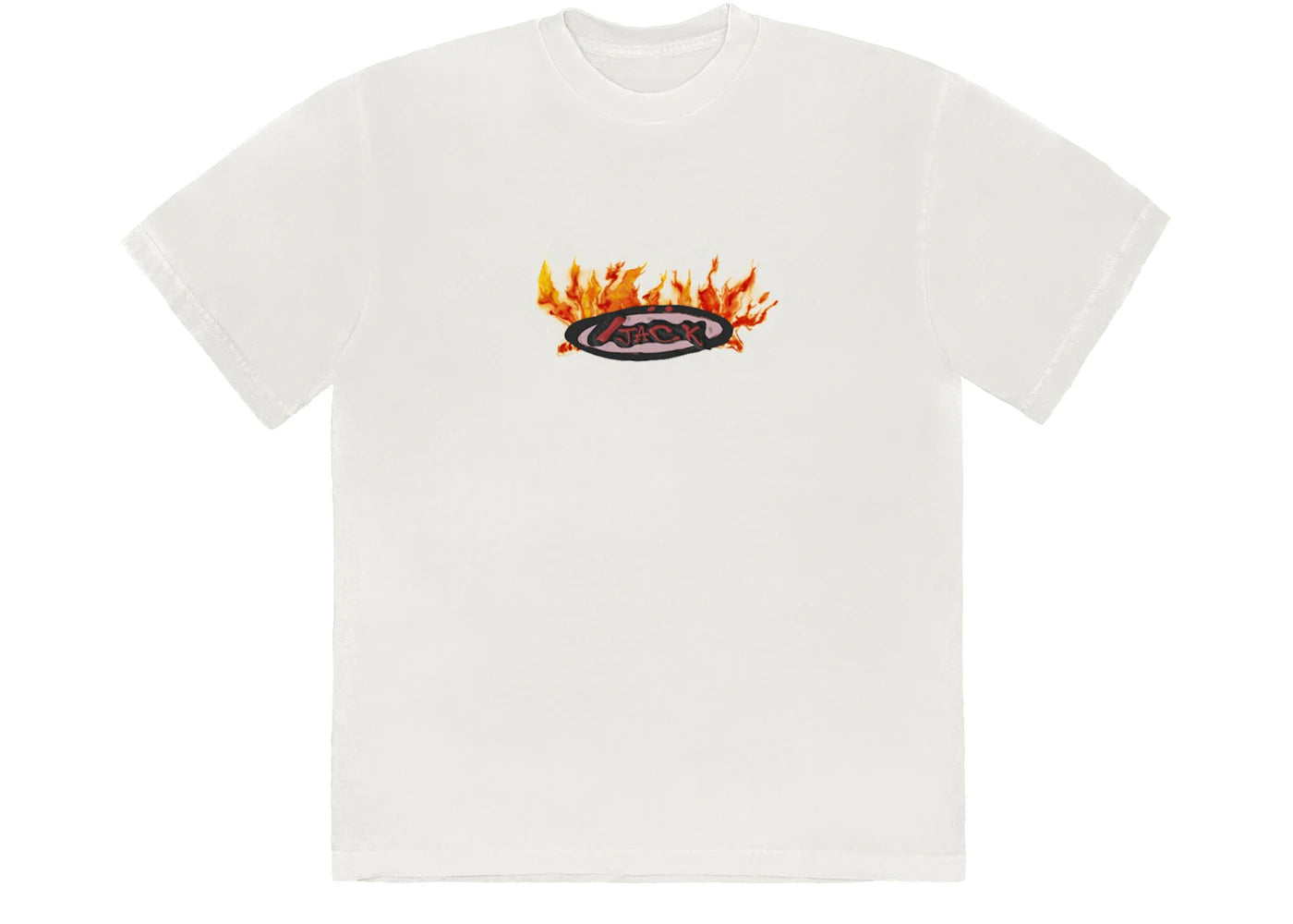 travis scott cactus jack flame t-shirt cream