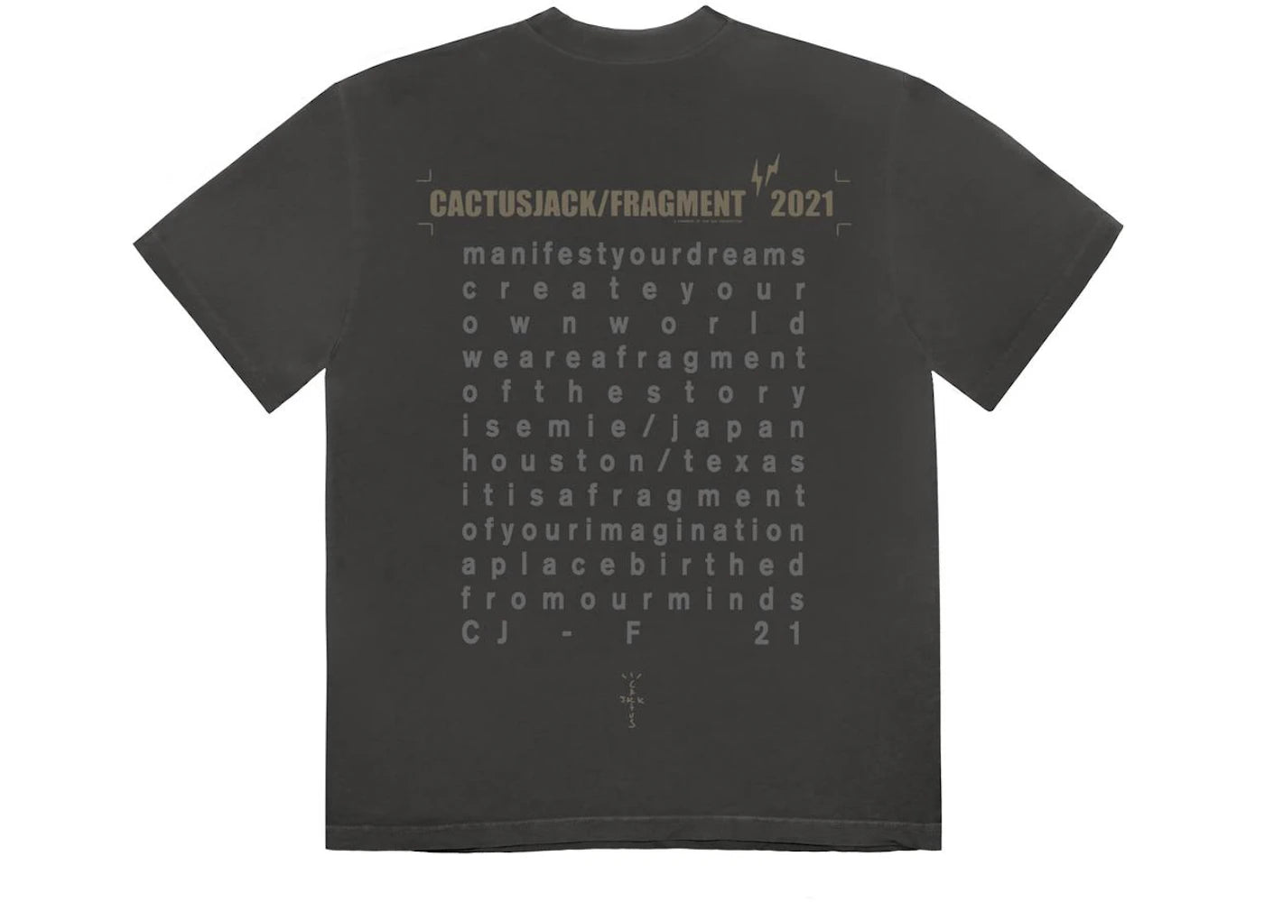 travis scott cactus jack for fragment create t-shirt washed black