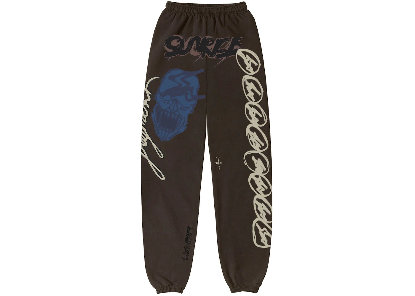 travis scott cactus jack for fragment sunrise sweatpants brown