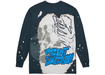 travis scott cactus jack + kaws for fragment l/s tee multi grey