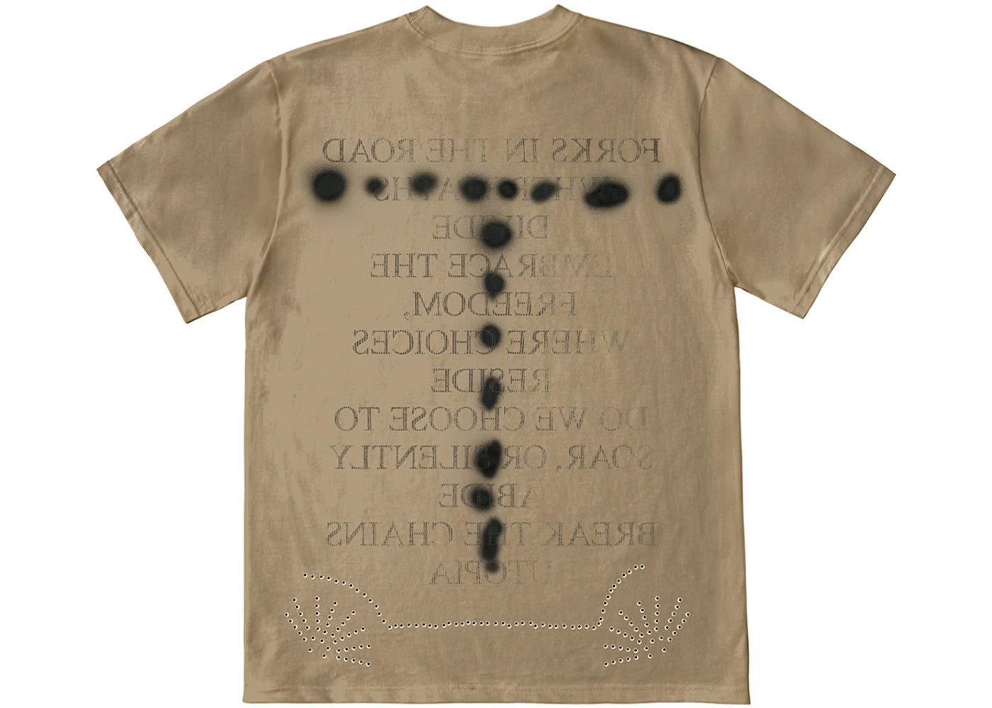 travis scott cactus jack sprayed shirt multicolor