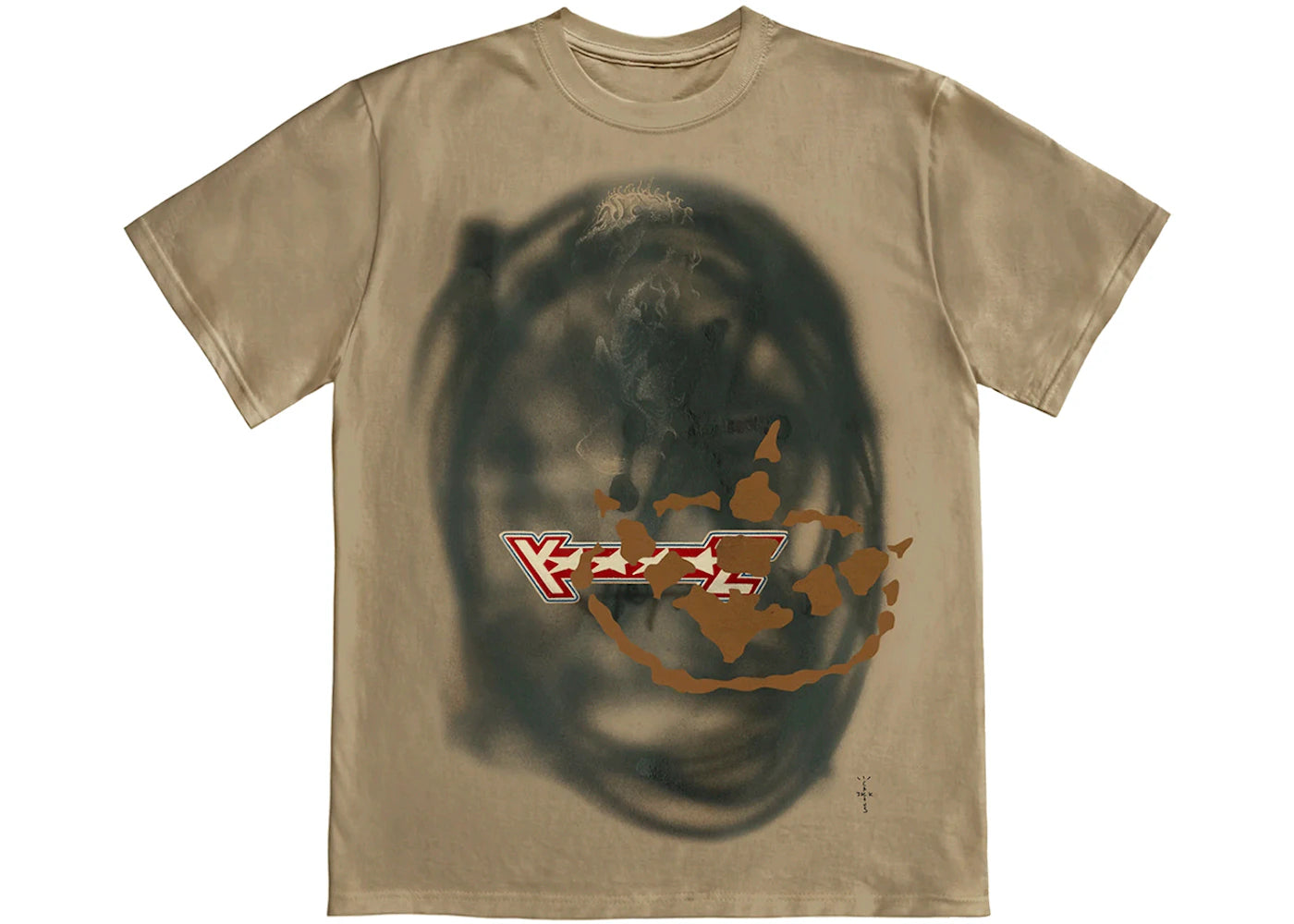 travis scott cactus jack sprayed shirt multicolor