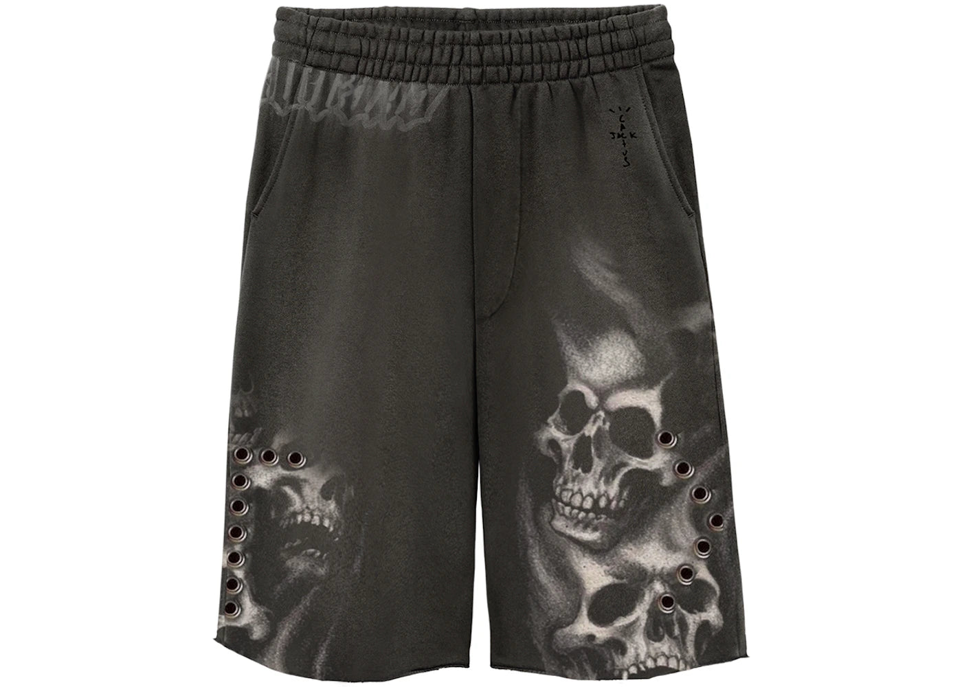 travis scott cactus jack t-rexx shorts black