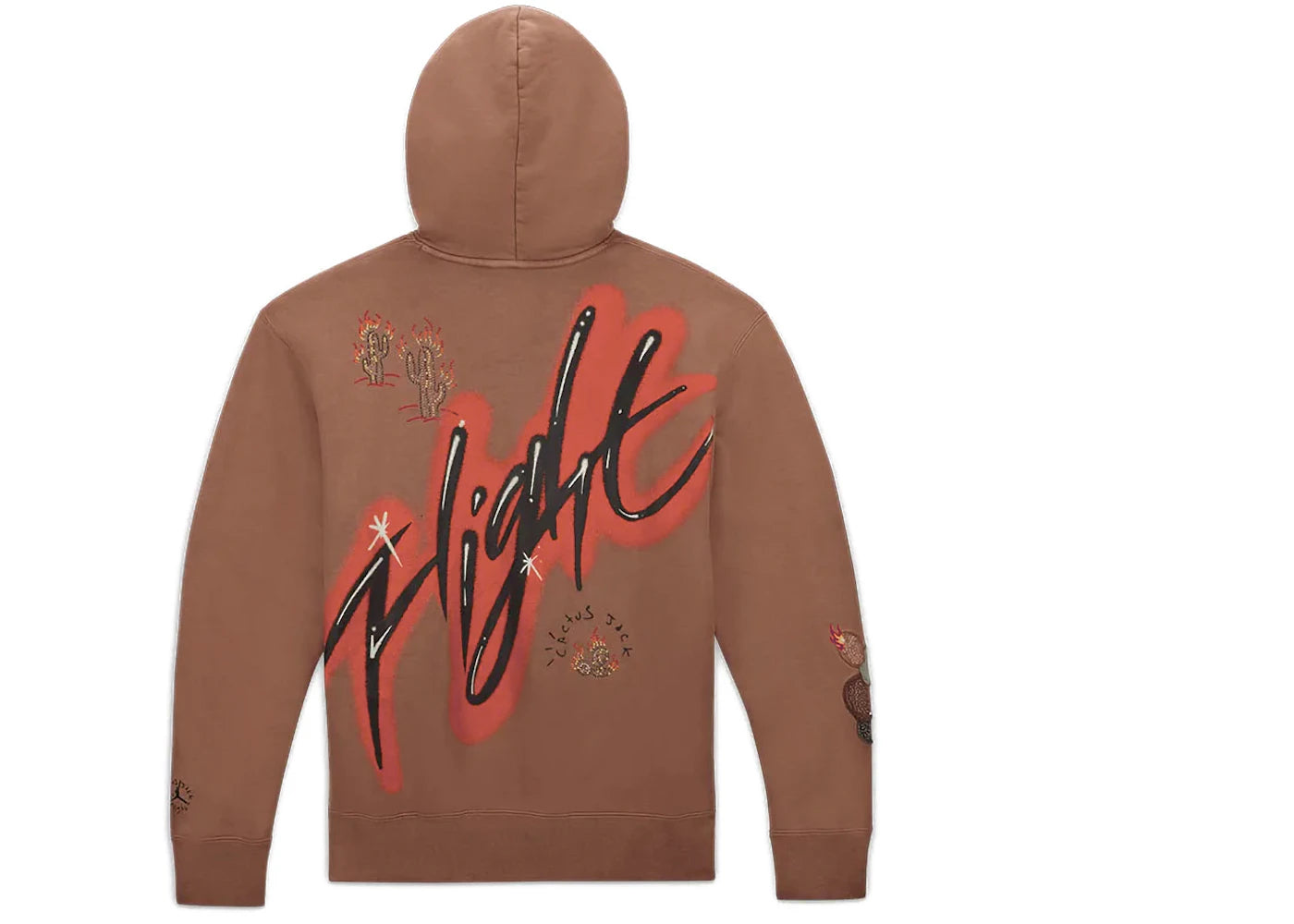 travis scott x jordan flight graphic hoodie archaeo brown