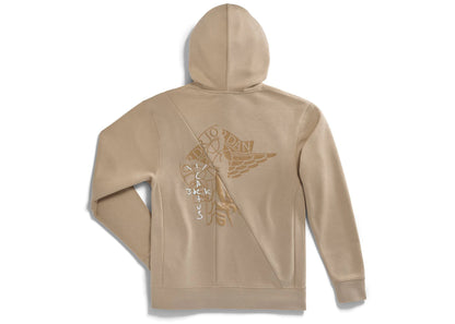 travis scott cactus jack x jordan pullover hoodie khaki/university red