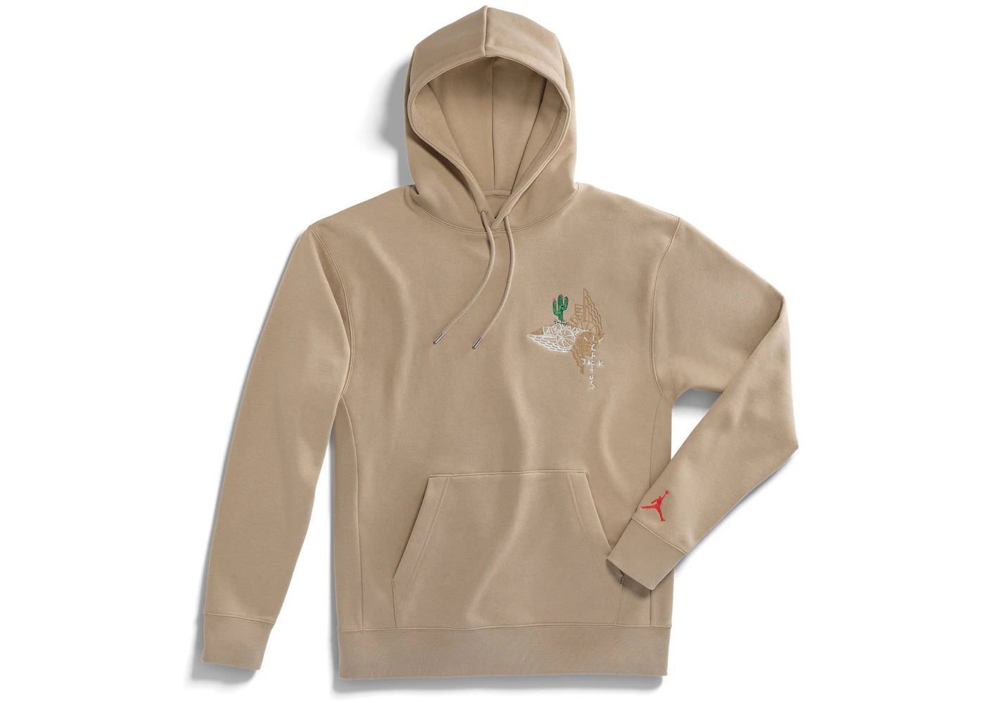 travis scott cactus jack x jordan pullover hoodie khaki/university red