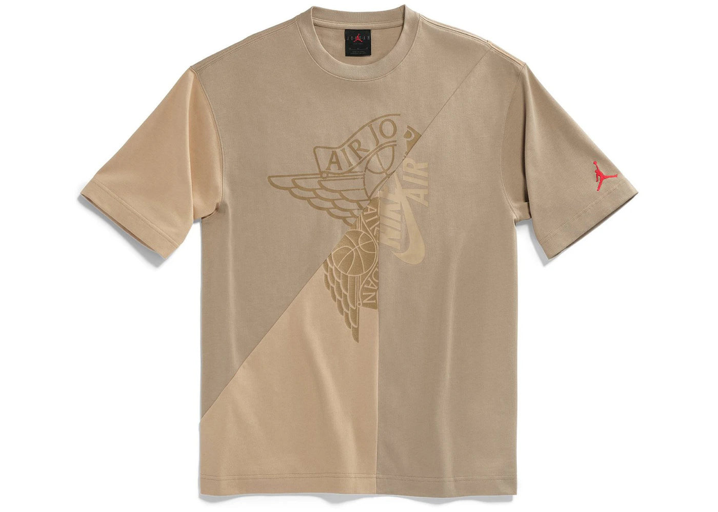 travis scott cactus jack x jordan t-shirt khaki/desert