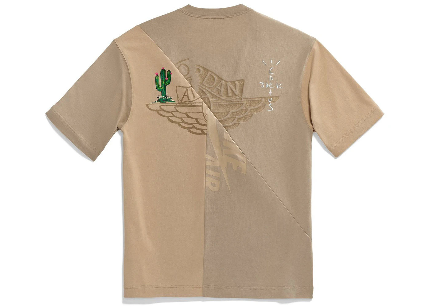 travis scott cactus jack x jordan t-shirt (asia sizing) khaki/desert