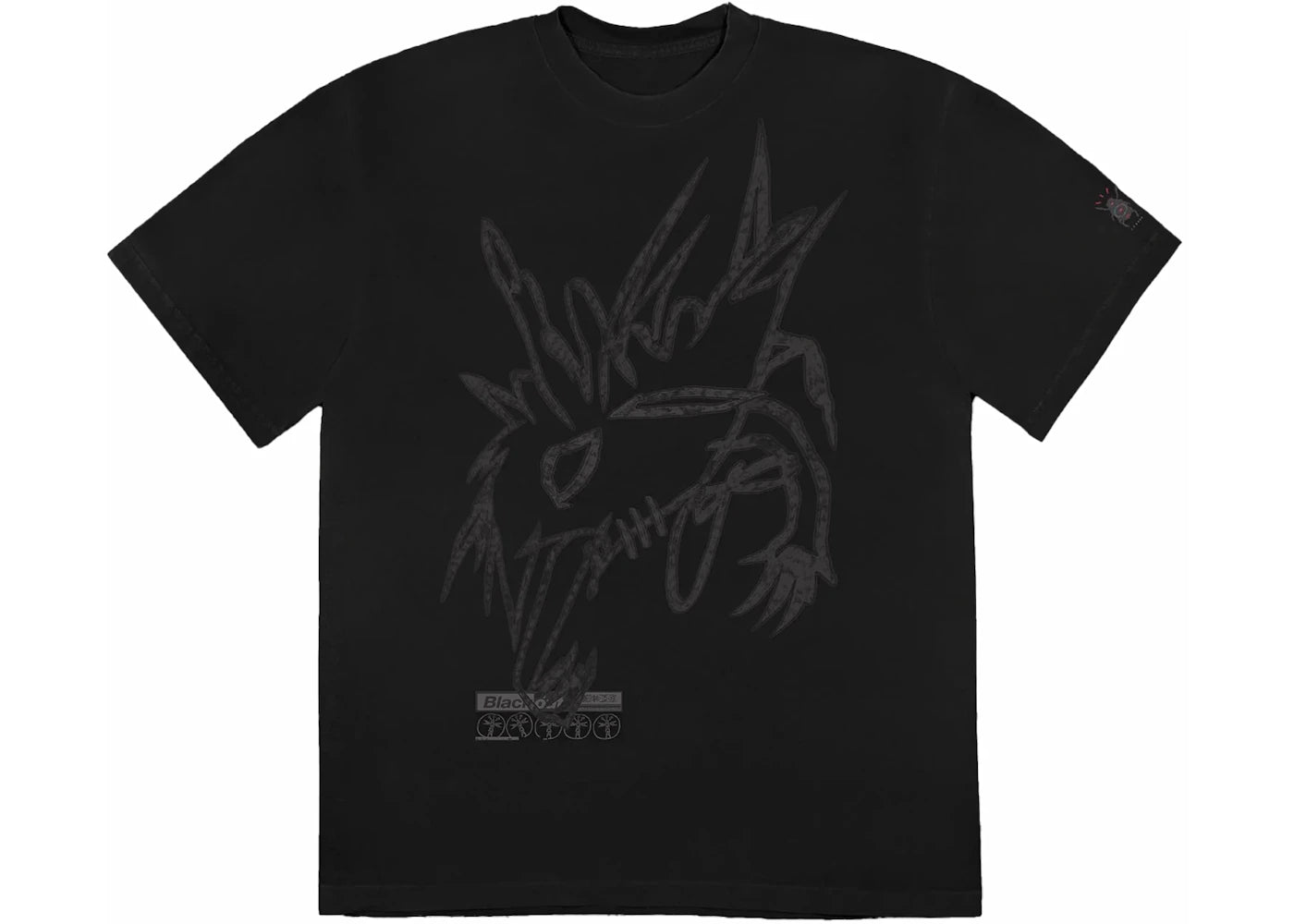 travis scott in the dark tee black
