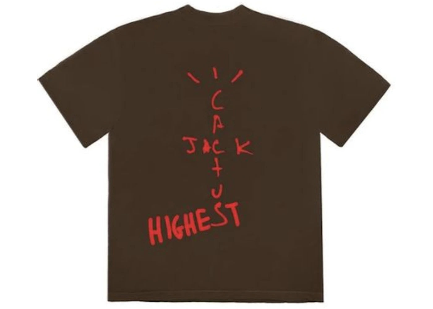 travis scott jordan cactus jack highest t shirt brown