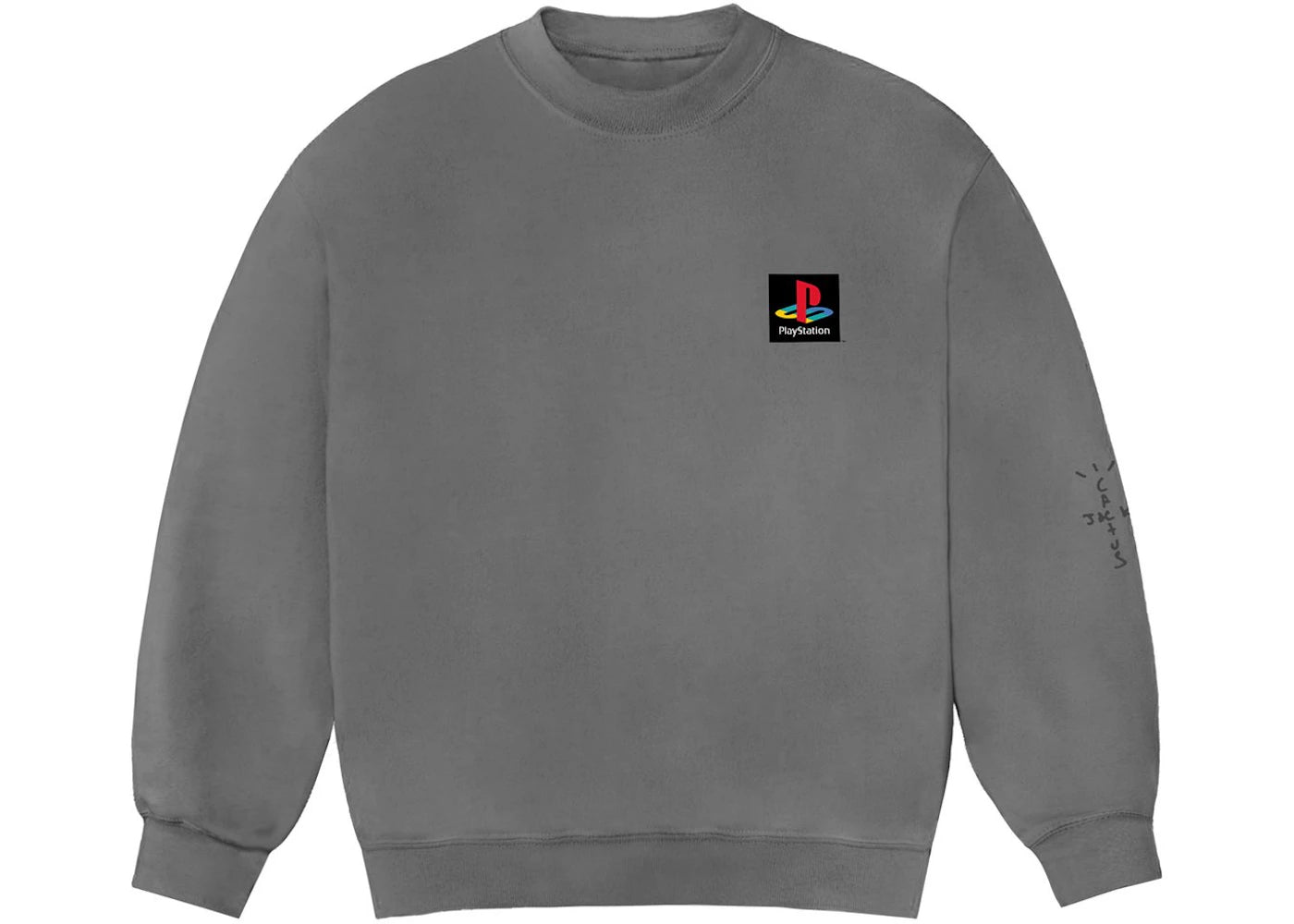 travis scott ps classic youth crewneck washed grey