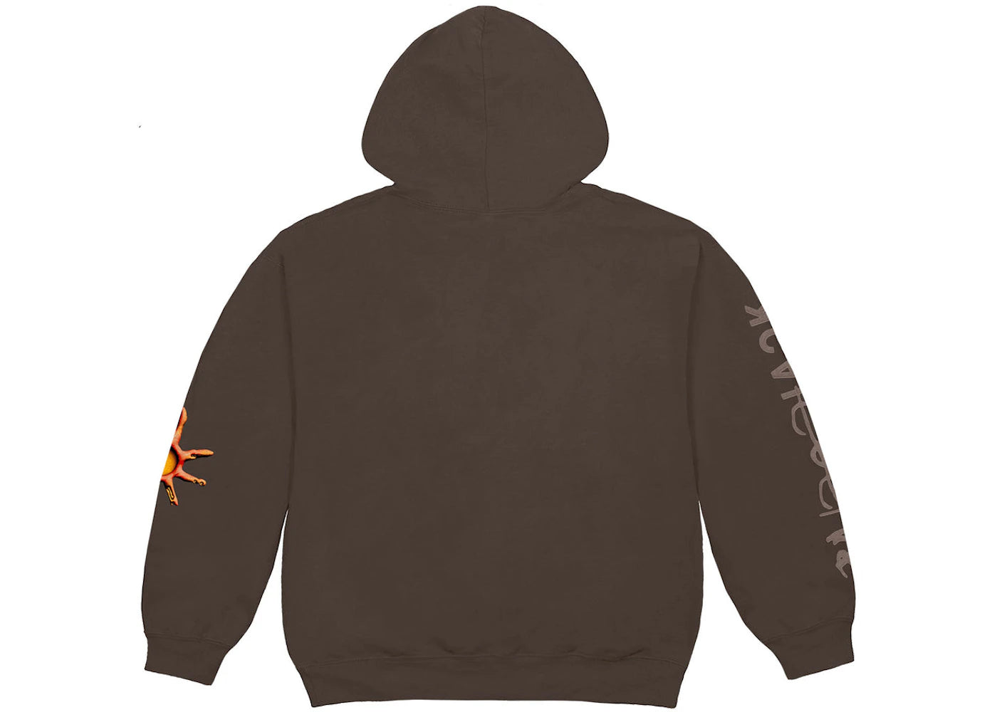 travis scott reverse dog zip up hoodie brown