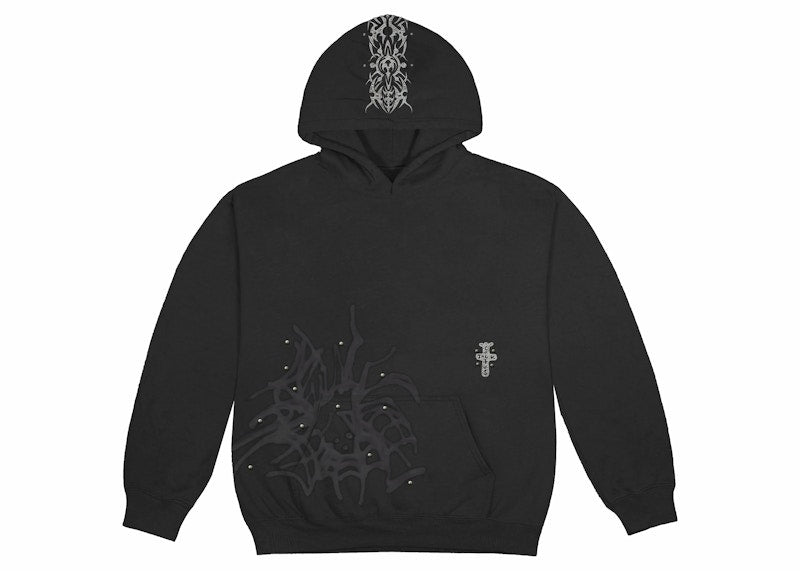Travis Scott Studded Pullover Hoodie Black