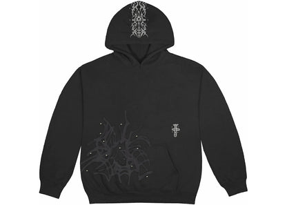 travis scott studded pullover hoodie black