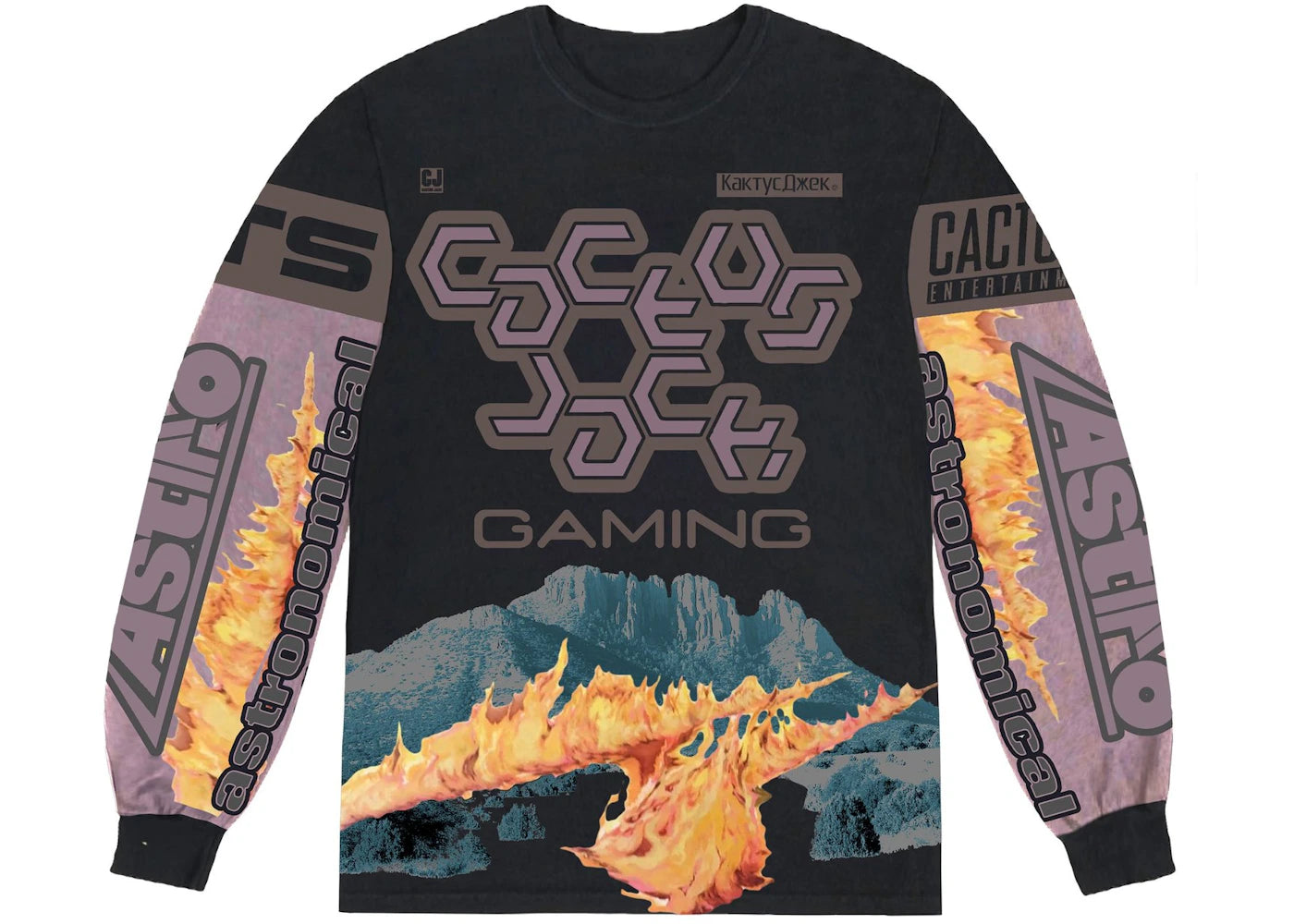 travis scott the scotts cj gaming i l/s jersey black/multi