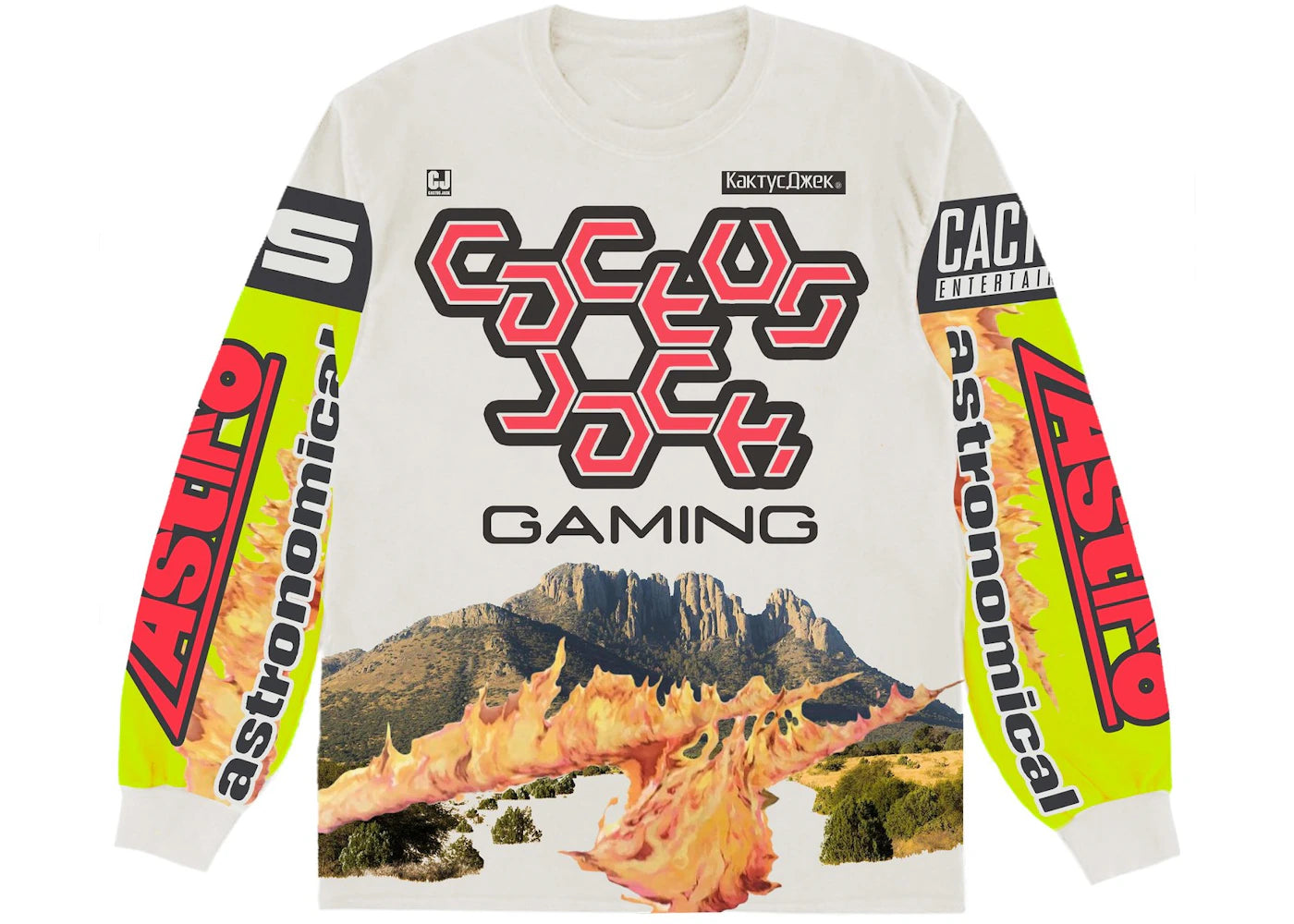 travis scott the scotts cj gaming ii l/s jersey white/multi