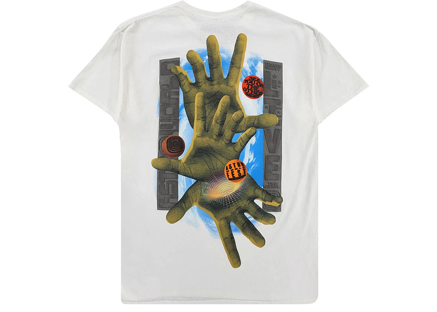 travis scott three hands t-shirt black