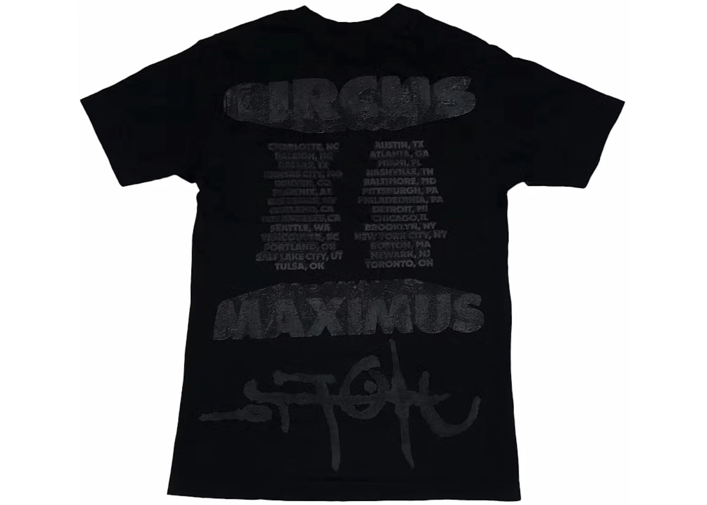 travis scott utopia circus maximus 2023 tour ii tee black