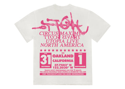 travis scott utopia is in oakland t-shirt white