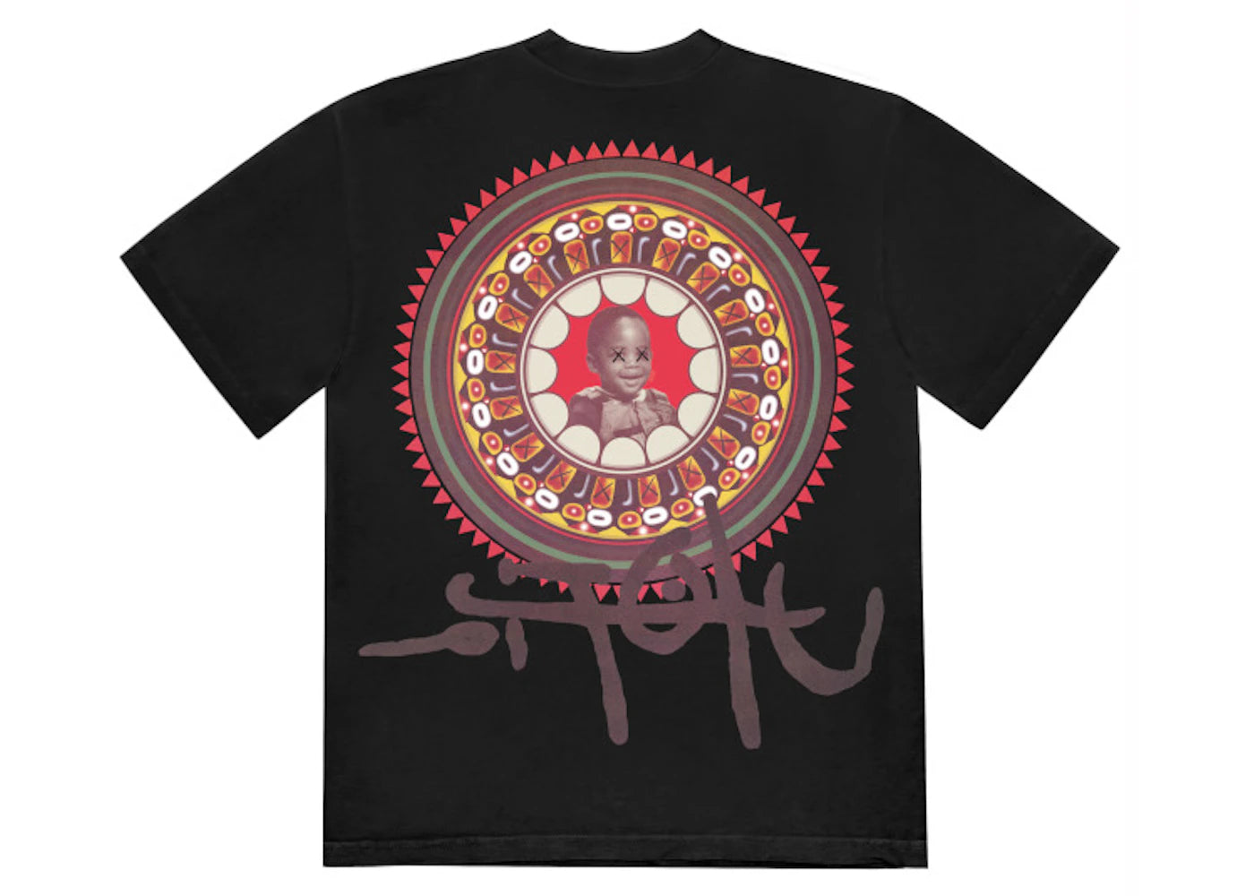 travis scott x kaws utopia ii tee black