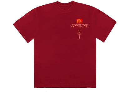 travis scott x mcdonald's apple pie t-shirt red