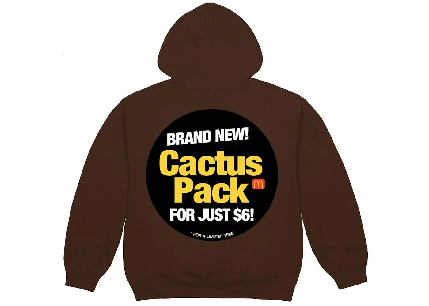 travis scott x mcdonald's cactus pack sticker hoodie brown
