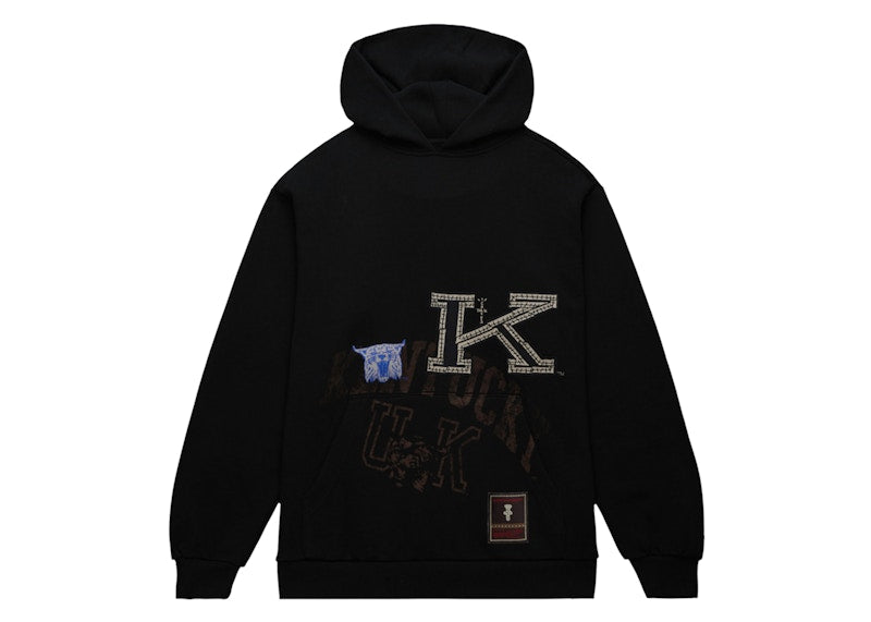 Travis Scott X Mitchell & Ness Kentucky Wildcats Overlap Pullover Hoodie Black