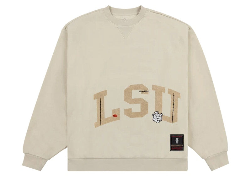 Travis Scott X Mitchell & Ness Lsu Tigers Pullover Sweatshirt Tan