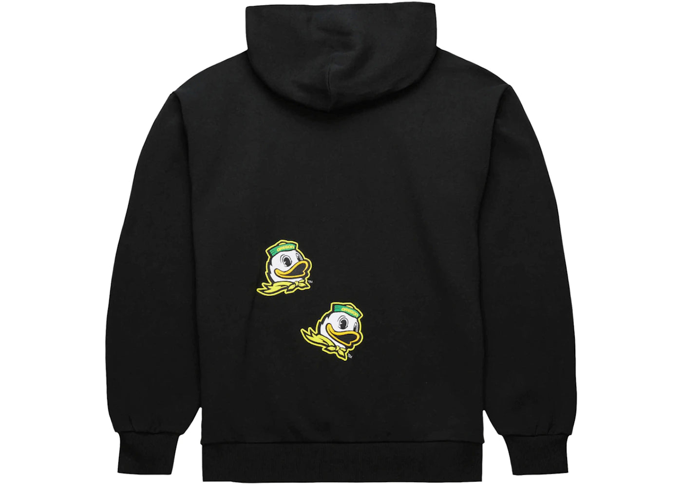 travis scott x mitchell & ness oregon ducks overlap pullover hoodie black