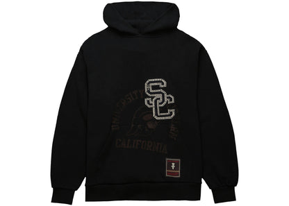 travis scott x mitchell & ness usc trojans overlap pullover hoodie black