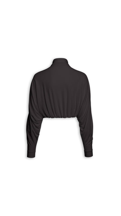 Alaïa Draped Matte Jersey Jacket