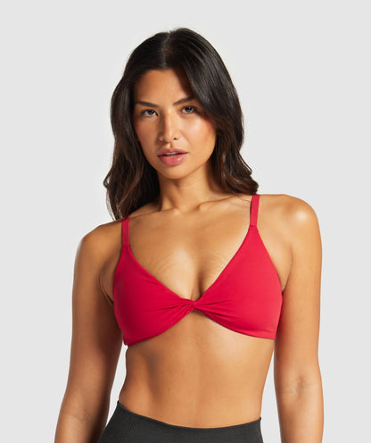 Women's Gymshark Twist Front Bralette Carmine Red