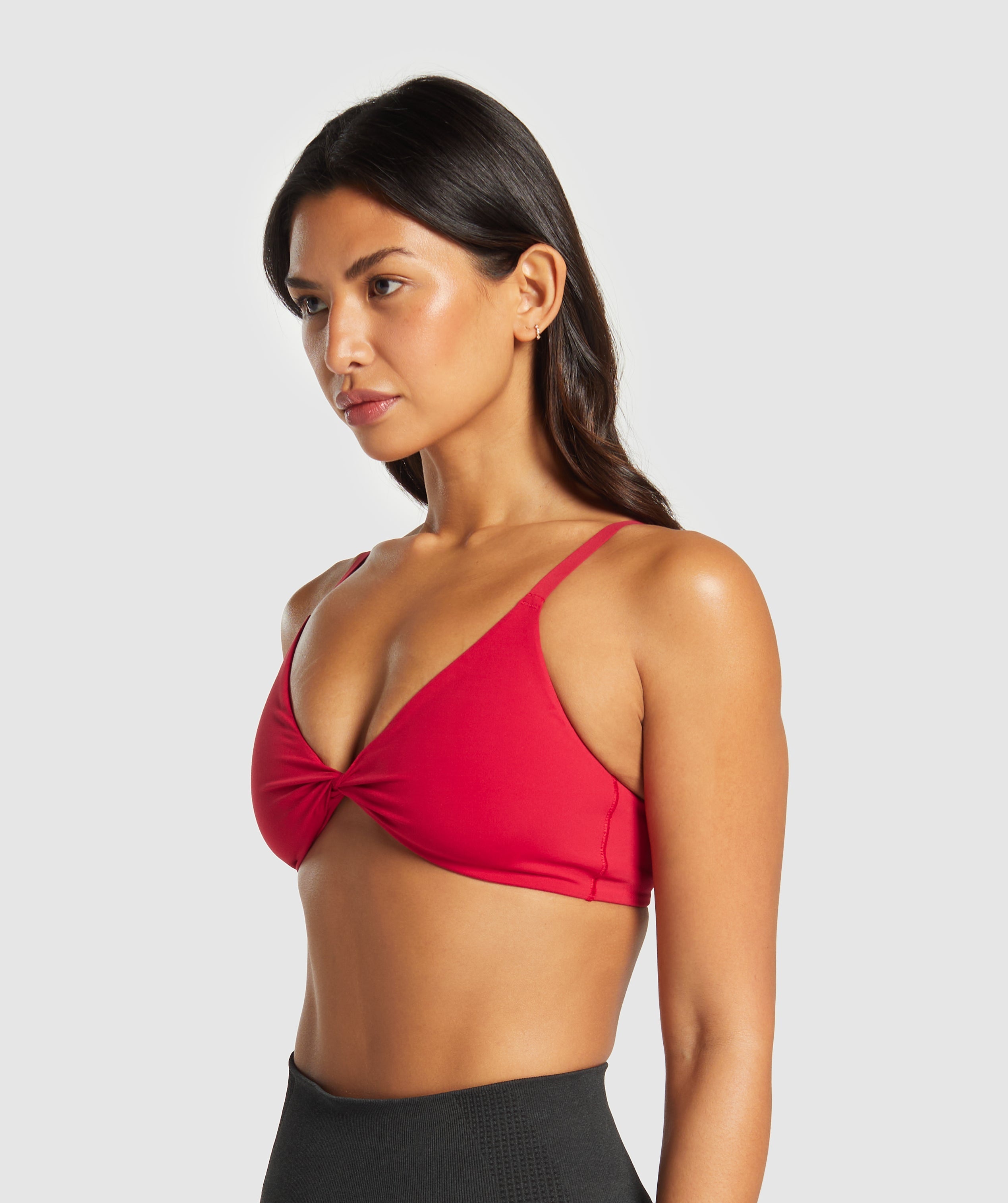 Women's Gymshark Twist Front Bralette Carmine Red