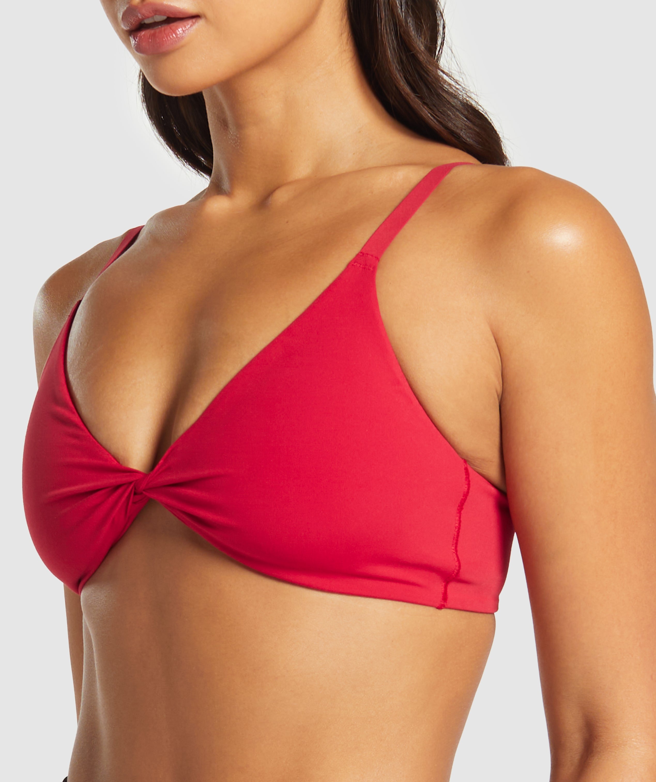 Women's Gymshark Twist Front Bralette Carmine Red
