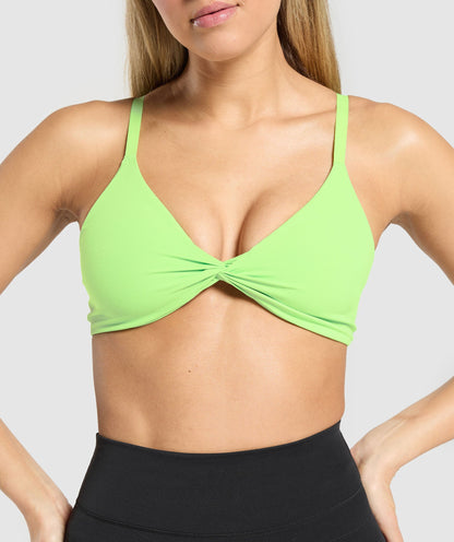 Women's Gymshark Twist Front Bralette Energy Gelato Green