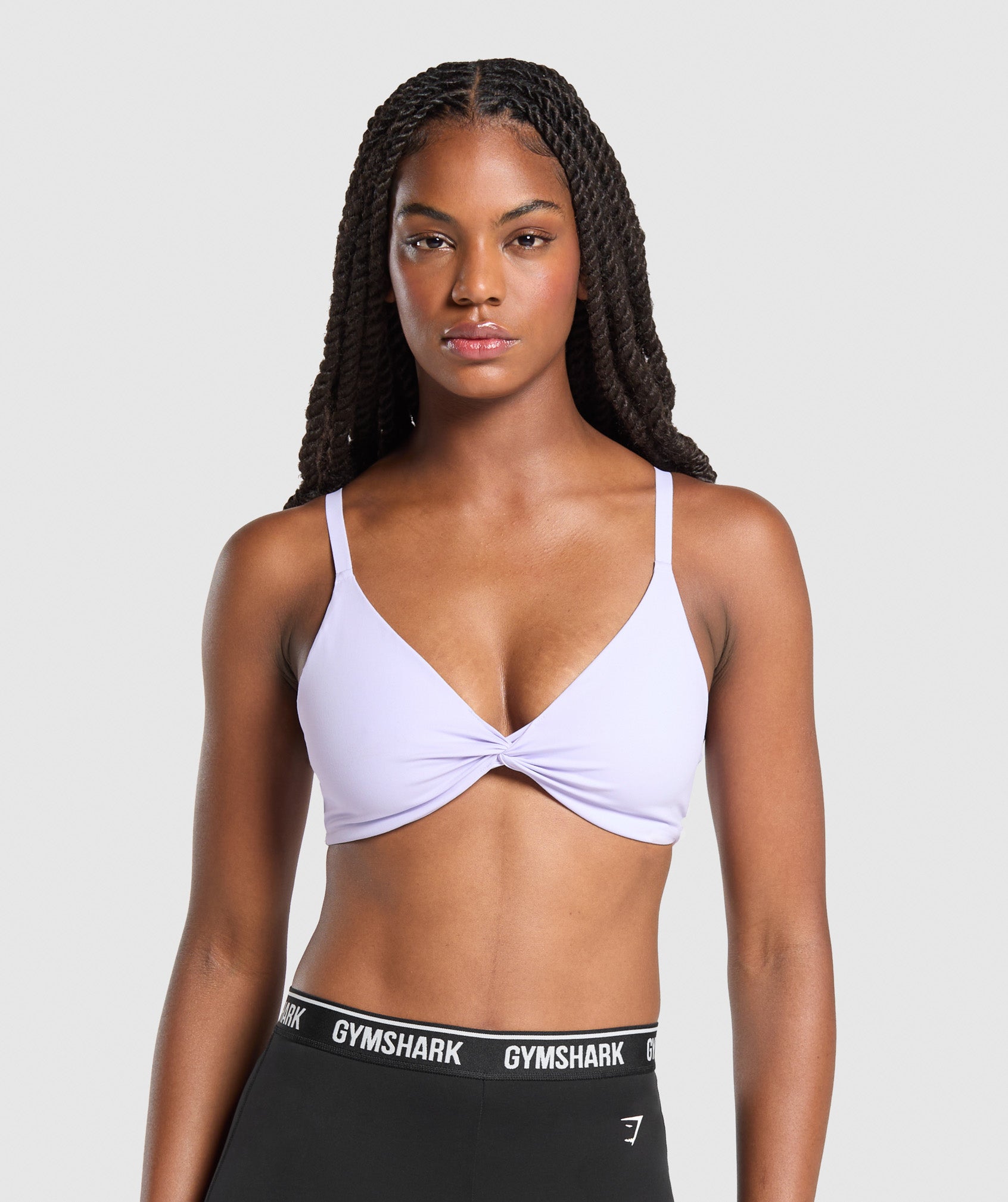 Women's Gymshark Twist Front Bralette Fresh Lilac