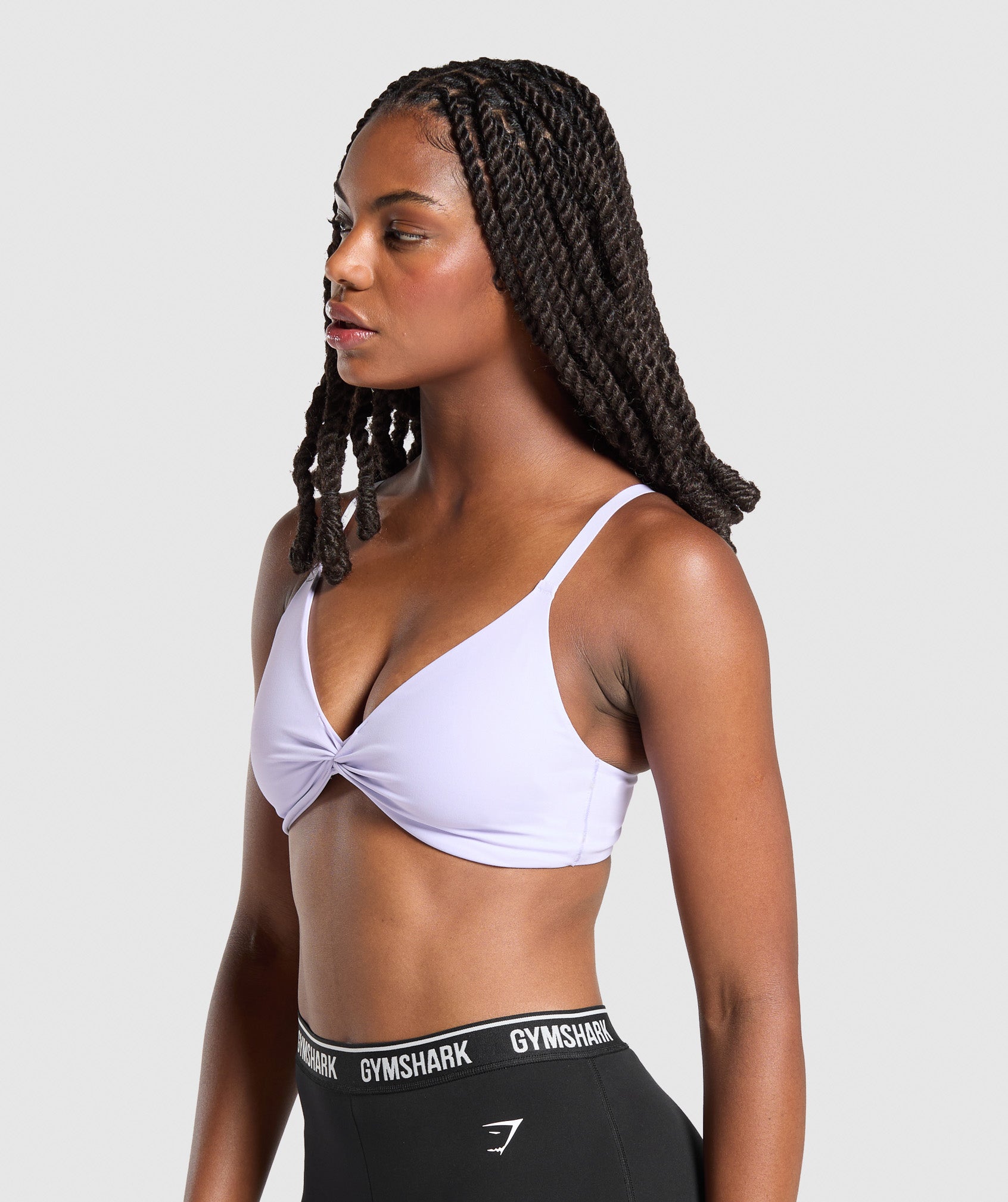 Women's Gymshark Twist Front Bralette Fresh Lilac
